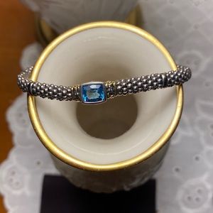 Lagos blue Topaz stone in sterling bracelet 💕